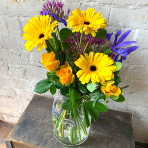 Bouquet hand tied gerbera roses stocks by HM Floristry